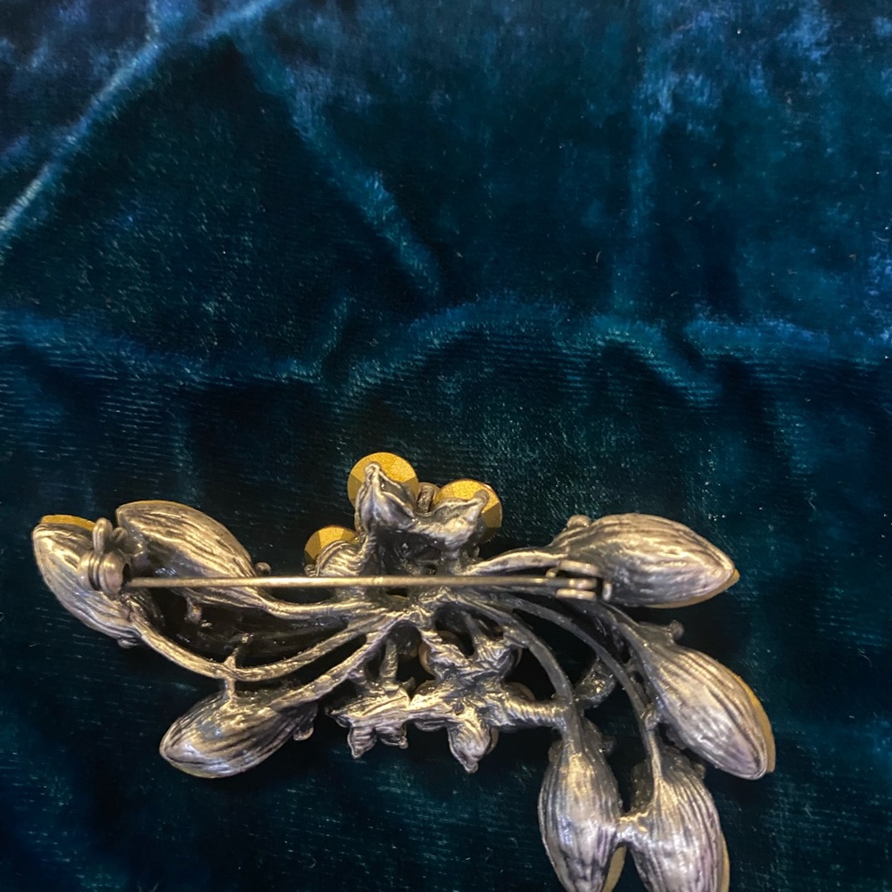 Vintage Pink Rhinestone Brooch - Picture 2 of 2